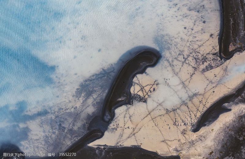 蓝色地球山川河流地质纹理蓝色背景质感图片