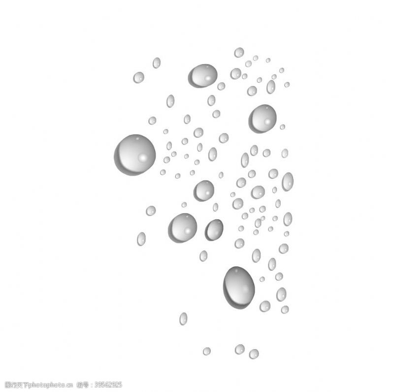 透明的花水滴水珠图片