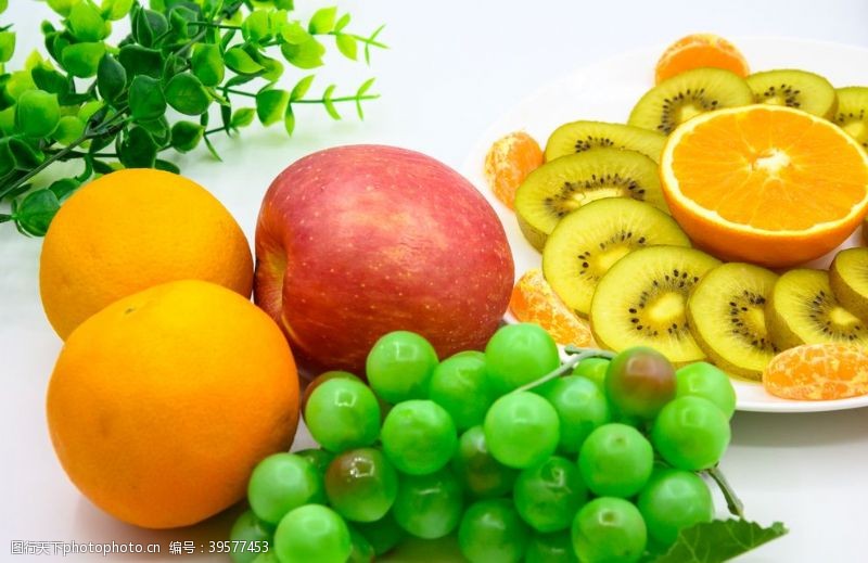 美容健康水果与水果拼盘图片