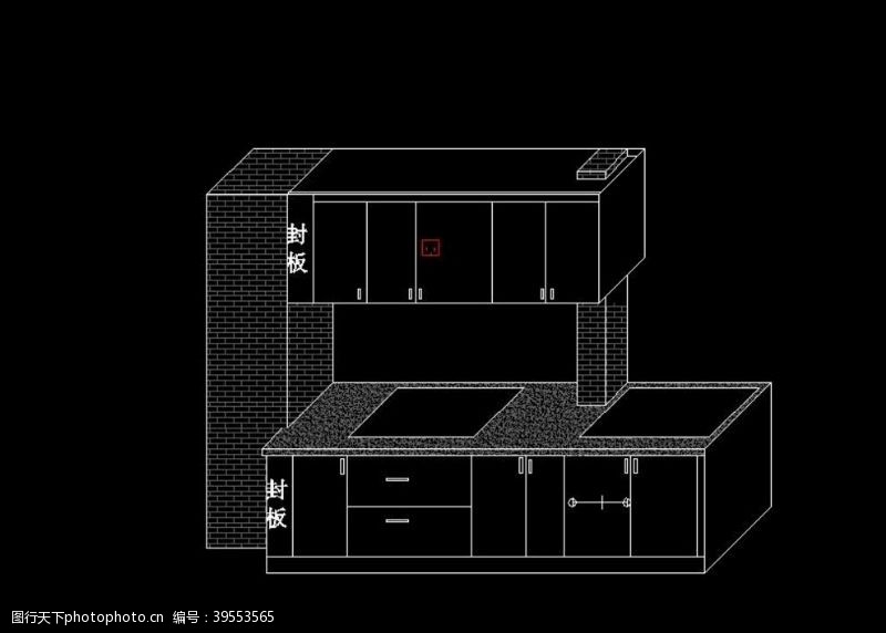 cad小厨房设计图片