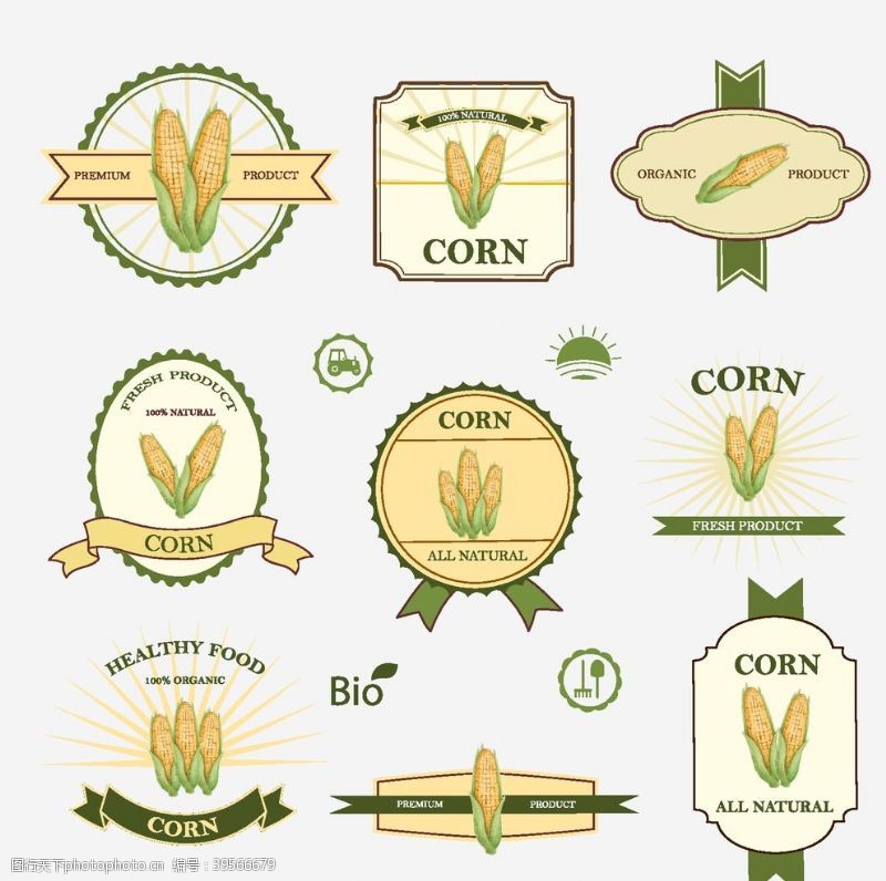 食品标签玉米产品标签图片