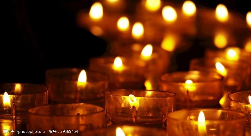 思念茶灯蜡烛烛火信仰宗教图片