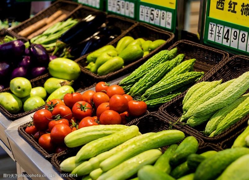 绿色蔬菜海报素材超市蔬菜摊图片