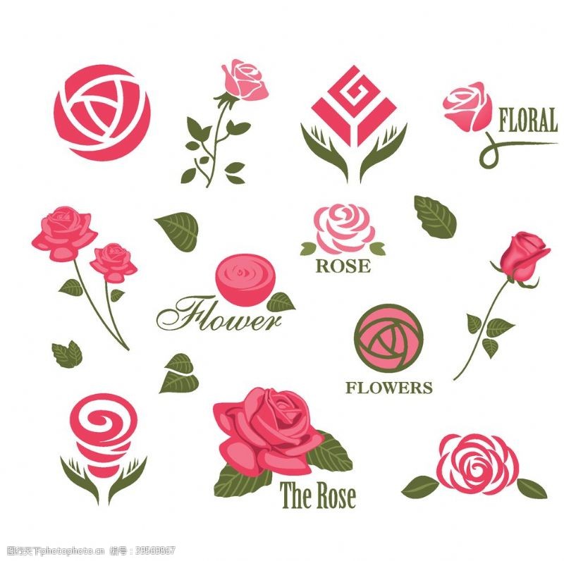 个性菜单创意手绘玫瑰素材图片