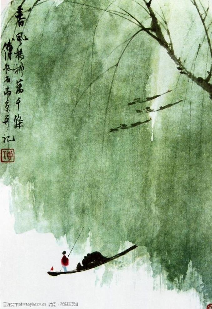 横竖版中国风水墨画图片