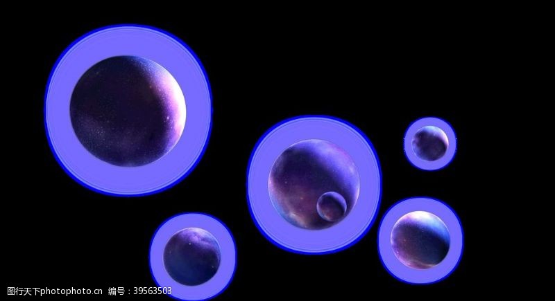 水晶球紫色星球合成素材图片