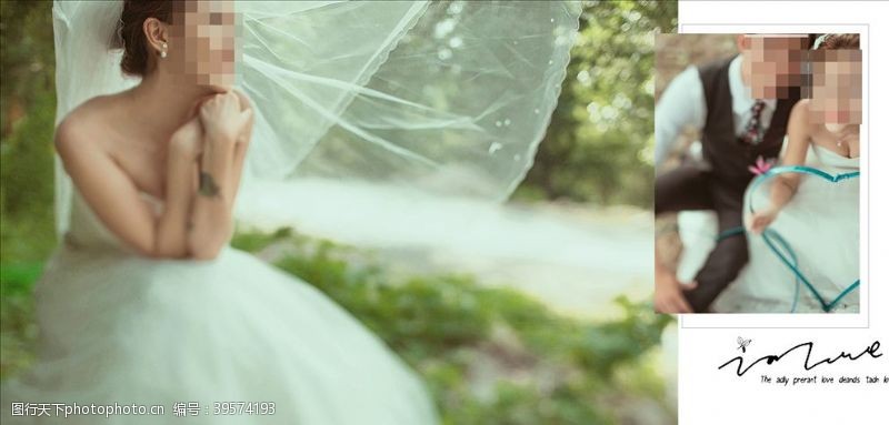 写真摄影集爱的阿德里婚纱相册模板图片