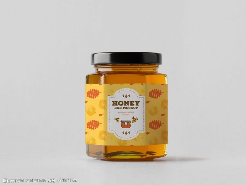 设计包装蜂蜜罐样机图片