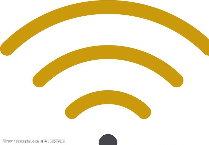 黄色箭头标志WIFI无线网图片