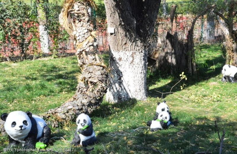 植物雕塑园林风景图片