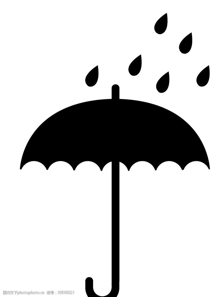 icon雨伞防潮标志图片