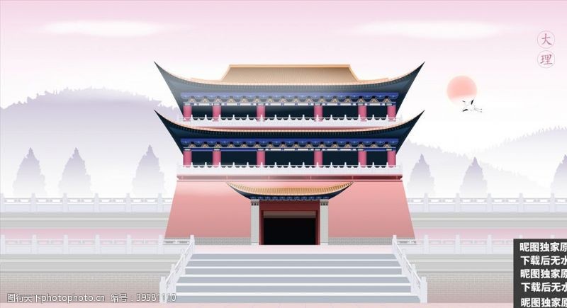 宫殿中式建筑图片