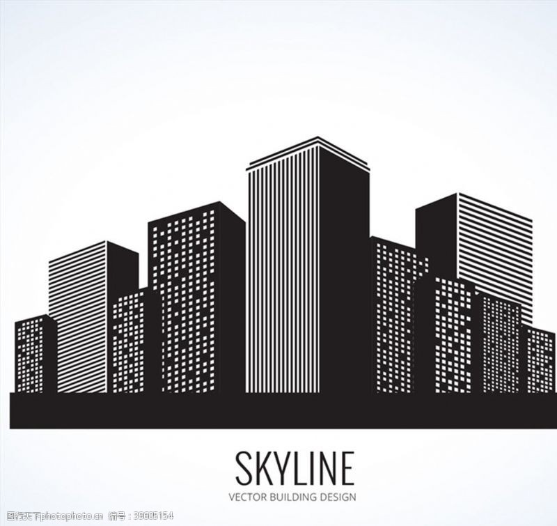 矢量城市创意都市大厦图片