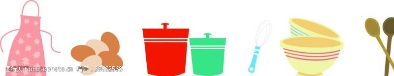 幼儿园logo厨房工具小图标图片