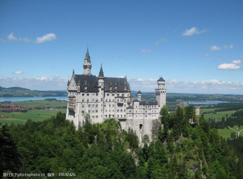 古建筑德国巴伐利亚新天鹅城堡建筑风景图片