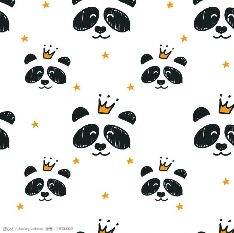 皇冠卡通熊猫图片