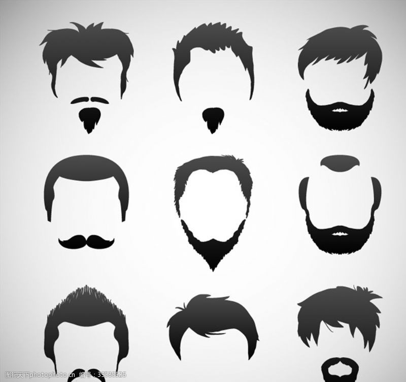 胡须男男子发式和胡子图片