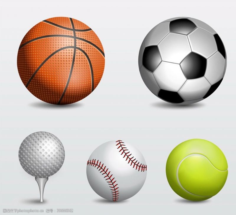 高尔夫体育球类设计矢量图片