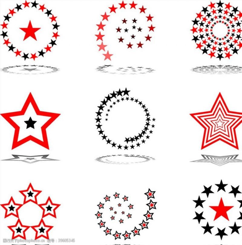 五角星图形星星标志设计图片
