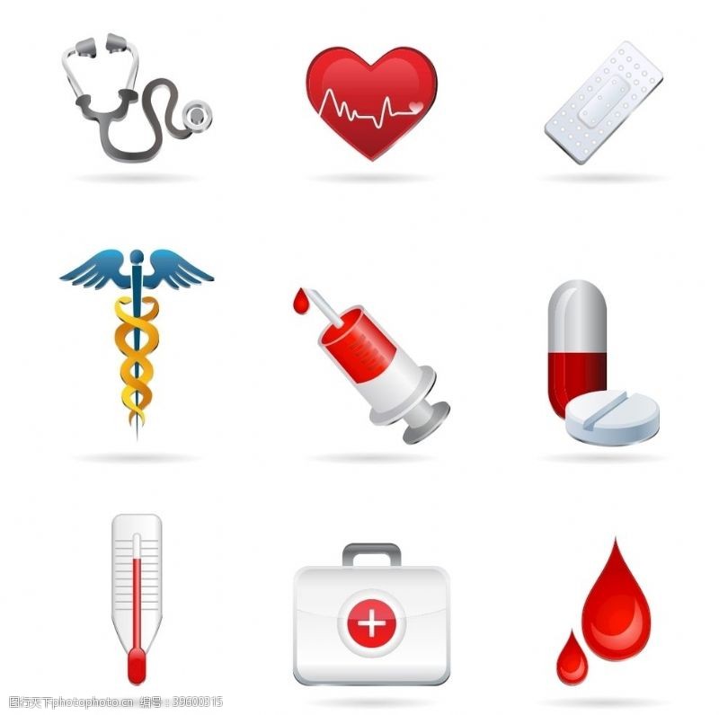 水滴logo医疗素材图片