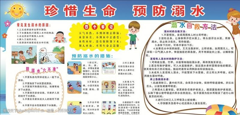 儿童健康预防溺水图片