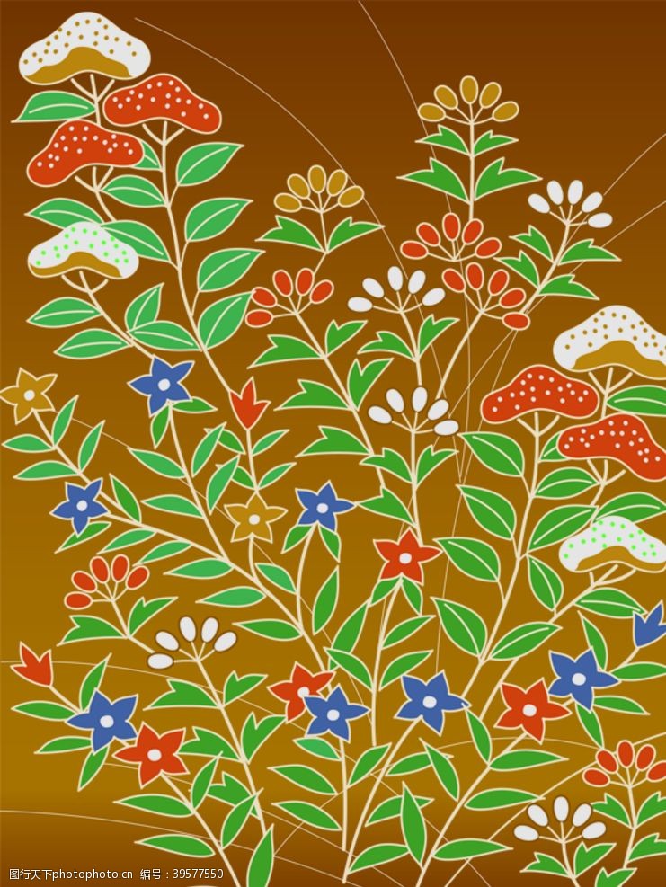 竹子底纹中式古典花纹背景图片