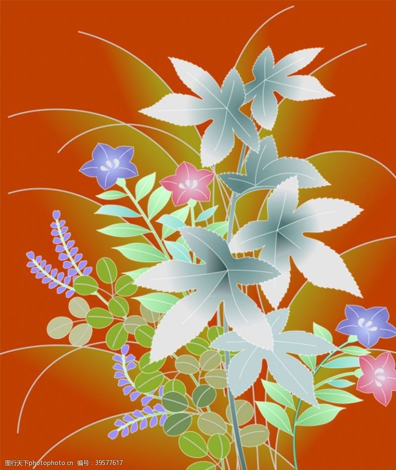 png格式中式古典花纹背景图片
