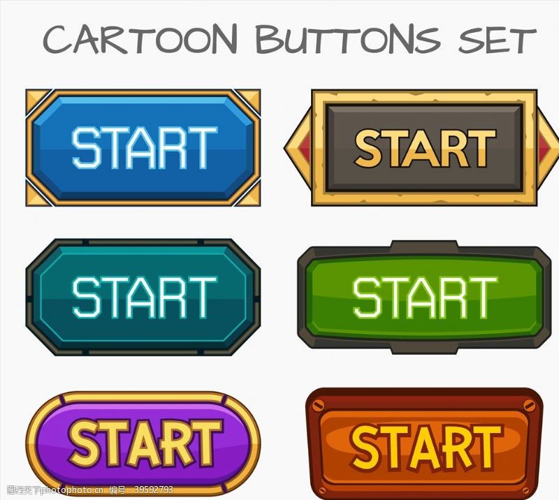 游戏按钮彩色网页图标图片