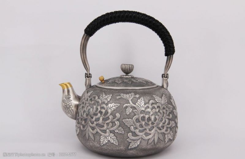 茶壶韩国银壶图片