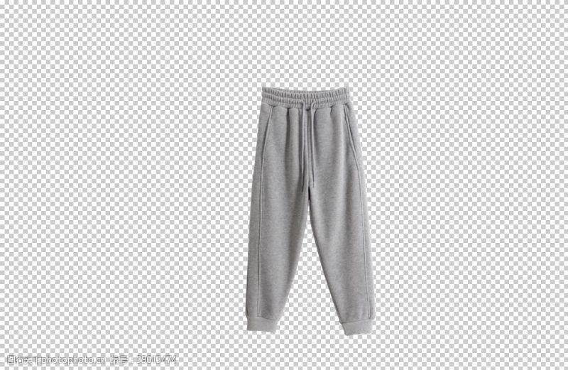 纯色灰色休闲裤图片