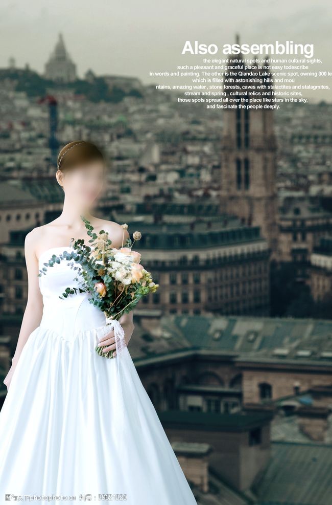 美女婚纱婚纱背景图片