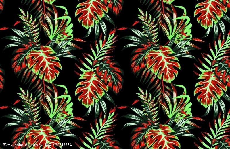 裙子图案热带树叶植物图片