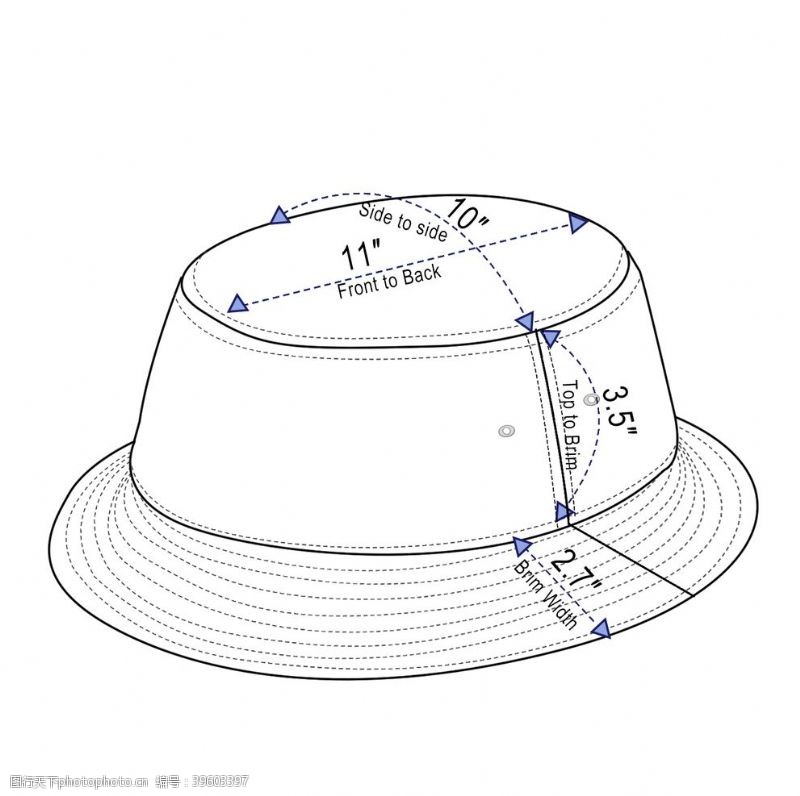 渔夫帽尺码表图片