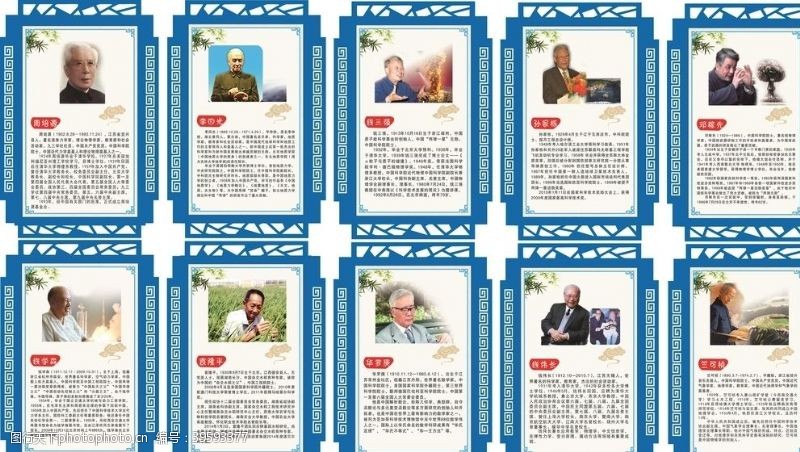 学校展板人物中国科学家图片