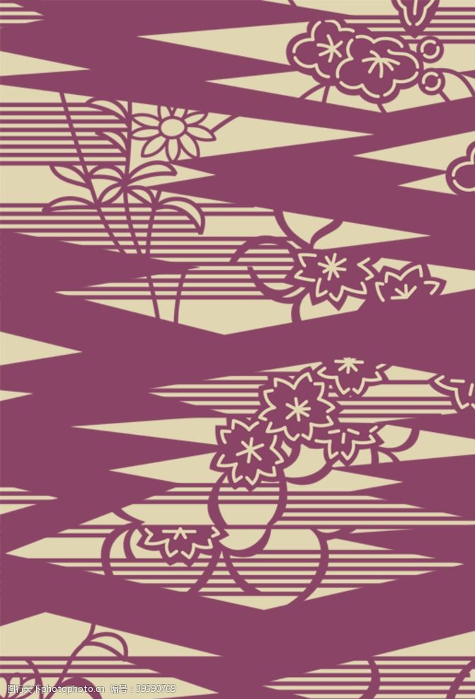 竹子底纹中式花纹图片