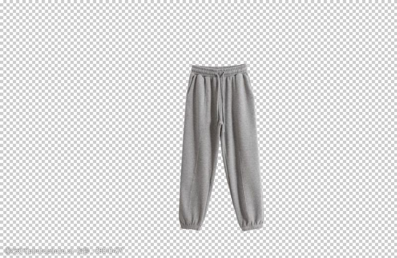 纯色灰色休闲长裤图片