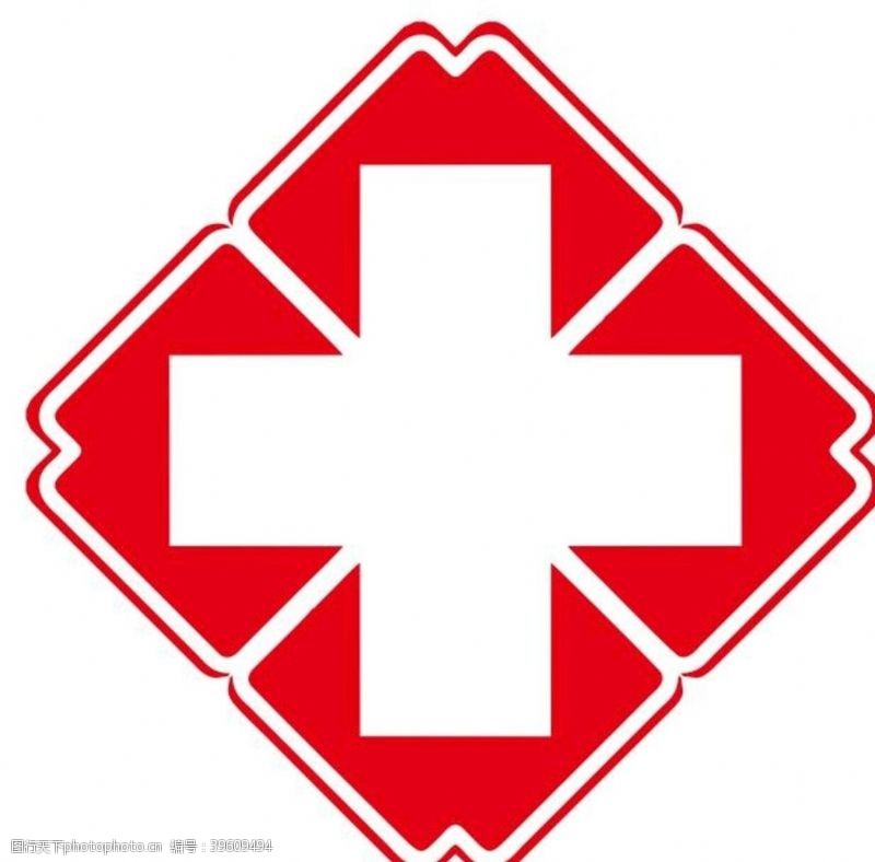 社区卫生服务矢量医院红十字标志图片
