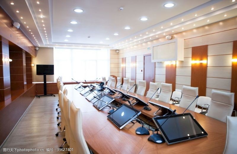 空座位现代会议室图片