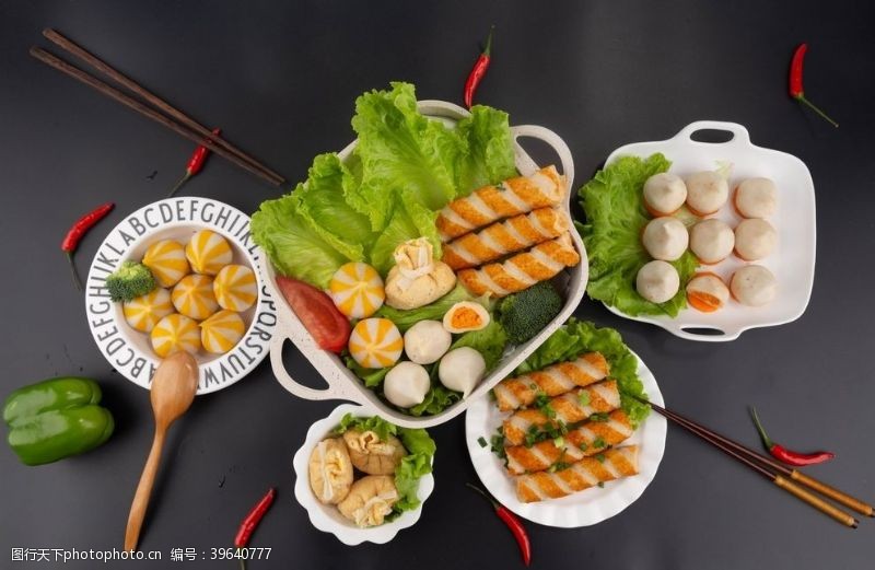 龙虾包装火锅配菜丸子图片