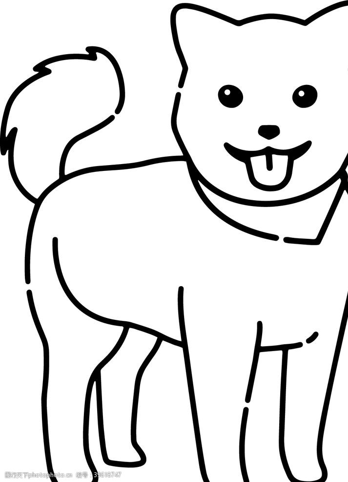 狗崽卡通狗图片