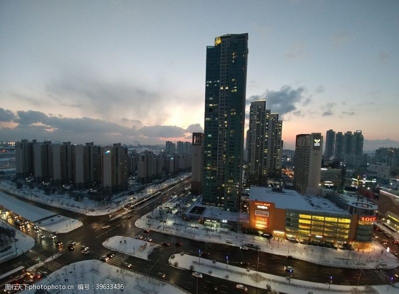 城市夜景延时摄影仁川图片