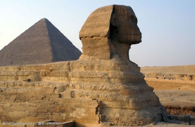 绸带埃及金字塔狮身人面像图片