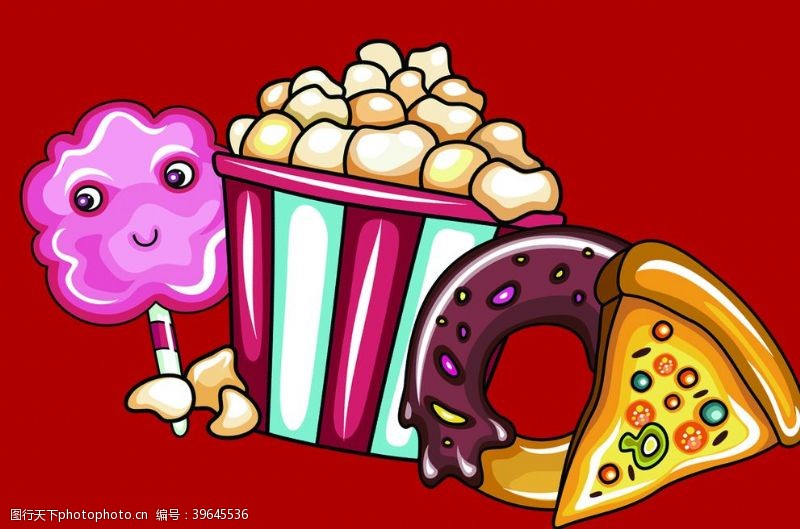 甜甜圈棒棒糖图片