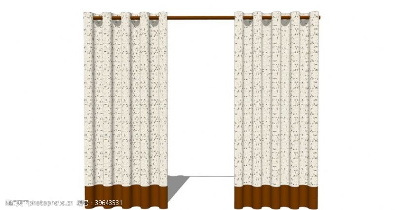 3d室内模型窗帘SU模型图片