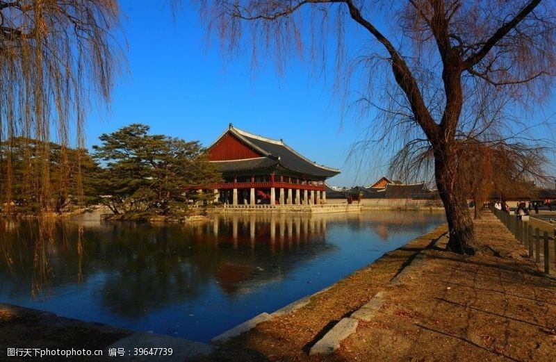 宫殿韩国首尔景福宫建筑韩国风景图片