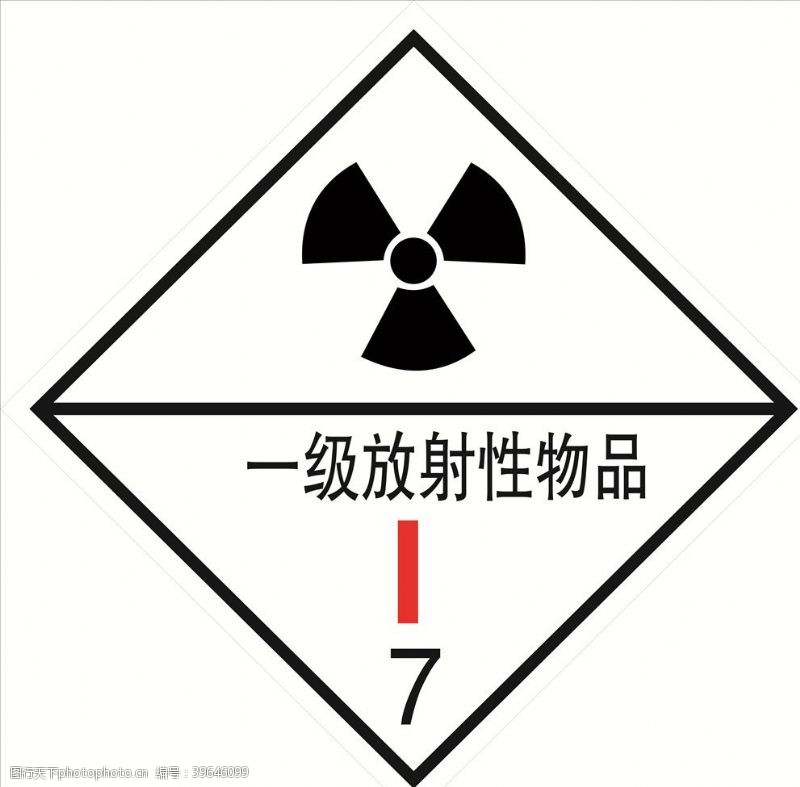危险货物包装标识危险货物包装标志一级放射性品图片