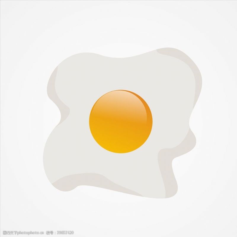 煎鸡蛋荷包蛋矢量图片
