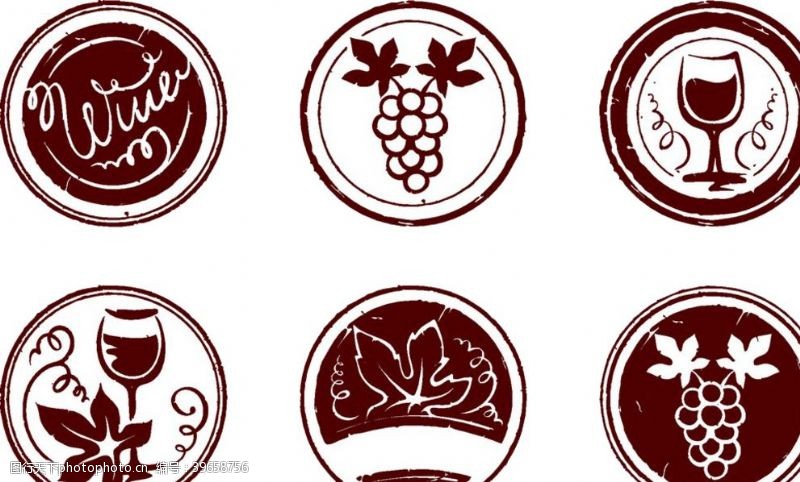 红酒标志徽章图片