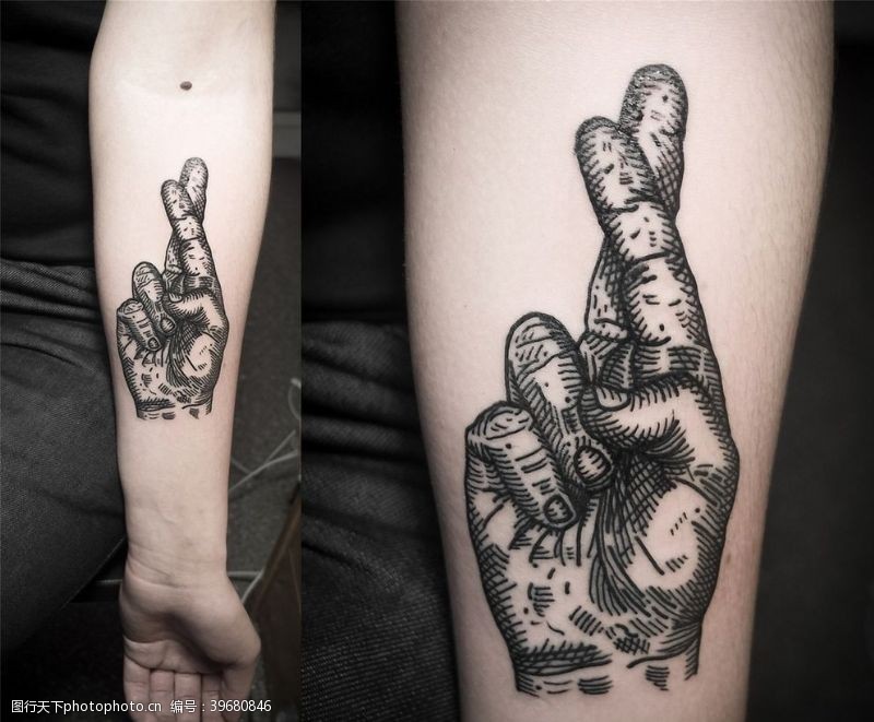 手势图片纹身图案图片