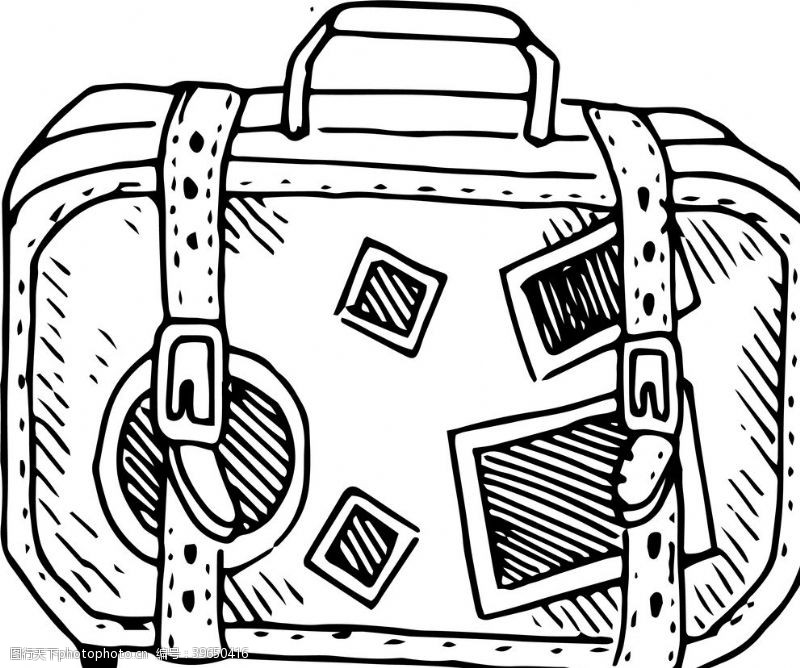 旅行矢量素材行李箱图片